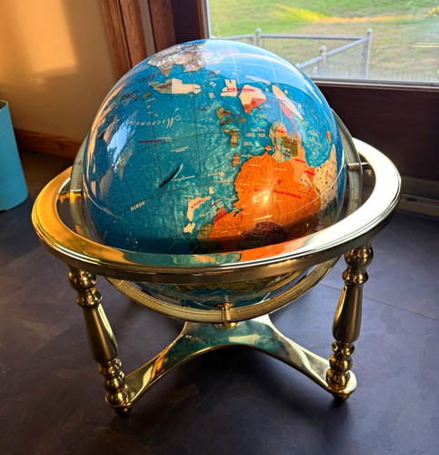 Vintage gemstone world - world, globe