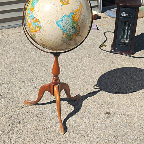 Vintage floor world globe - vintage,